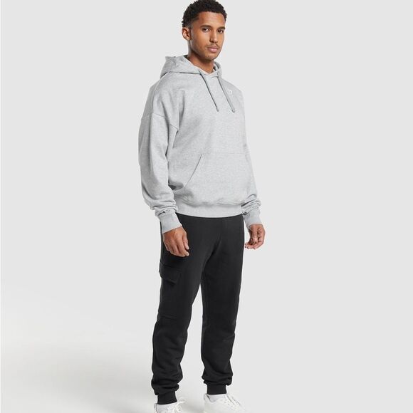 Gymshark CREST OVERSIZED HOODIE gray size medium slim fit NWT in packaging - Picture 5 of 7